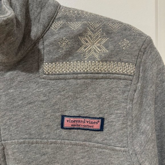 Vineyard Vines‎ Cotton Embroidered Winter Snowflake Shep Pullover - Size Small - Picture 3 of 7